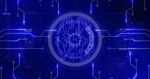 Futuristic Biometric Brain with Digital Circuitry and Global Connections - Download Free Stock Images Pikwizard.com