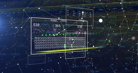 Digital Financial Data Processing in Global Network - Download Free Stock Images Pikwizard.com