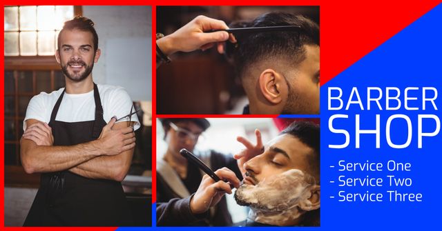 Barber Shop Promotional Ad Template Featuring Skilled Barber - Download Free Stock Templates Pikwizard.com