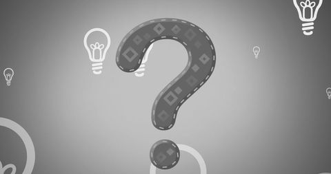 Concept with Question Mark over Lightbulbs on Gray - Download Free Stock Images Pikwizard.com