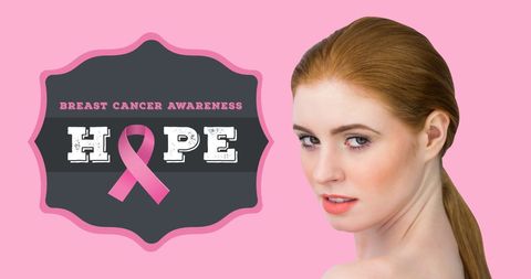 Breast Cancer Awareness Campaign with Hope and Pink Ribbon