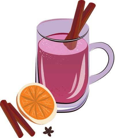 transparent glass of mulled wine with cinnamon and orange - Download Free Stock Videos Pikwizard.com