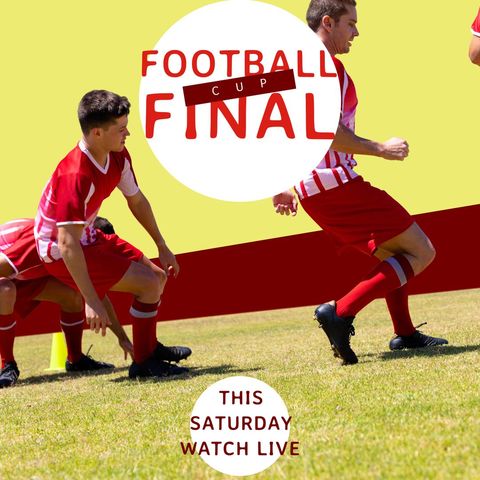 Football Cup Final Banner with Team in Action - Download Free Stock Templates Pikwizard.com