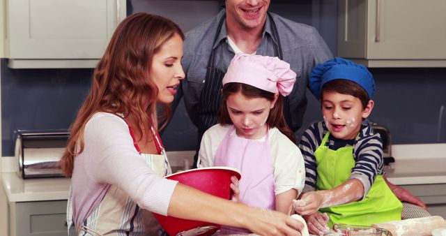 Happy Multigenerational Family Baking Cookies Together in Modern Kitchen - Download Free Stock Images Pikwizard.com