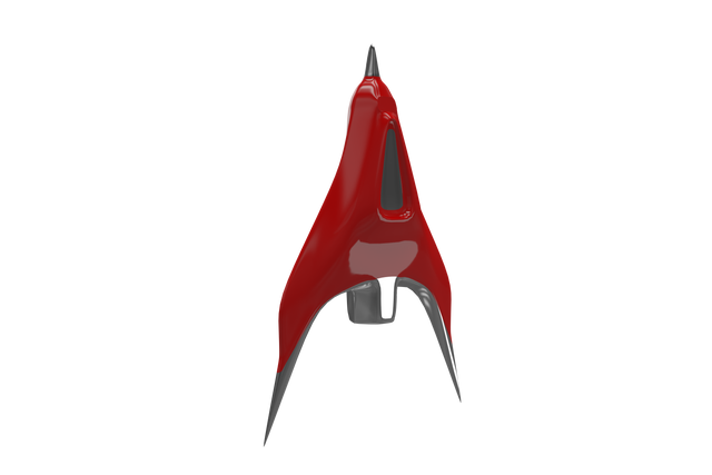 Transparent glossy red spaceship on white background - Download Free Stock Videos Pikwizard.com