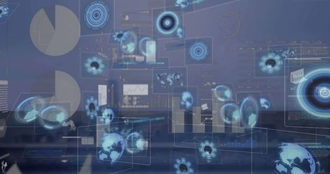 Futuristic Global Data Interface and Digital Connectivity - Download Free Stock Images Pikwizard.com