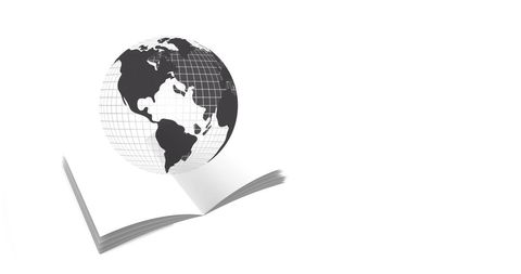 Globe Above Open Book Representing Global Education - Download Free Stock Images Pikwizard.com