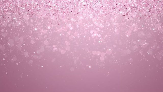 Shimmering pink glitter gradient with star confetti and soft bokeh sparkle backdrop
