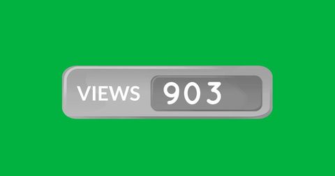 Digital Views Counter Display on Green Background - Download Free Stock Images Pikwizard.com