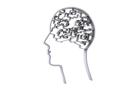 transparent maze brain concept illustration on grey silhouette - Download Free Stock Videos Pikwizard.com