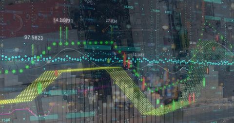 Futuristic Data Analysis with Interactive Graphs - Download Free Stock Images Pikwizard.com