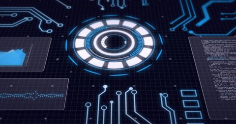 Abstract Digital Interface Circuits and Data Processing - Download Free Stock Images Pikwizard.com