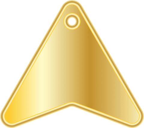 Transparent Background Gold Triangle Tag with Copy Space - Download Free Stock Videos Pikwizard.com