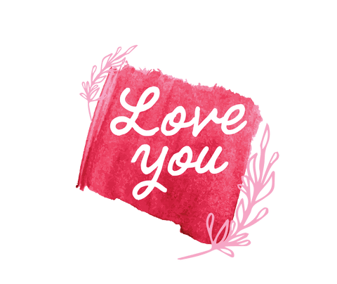 transparent romantic love you text illustration on pink brushstroke - Download Free Stock Videos Pikwizard.com