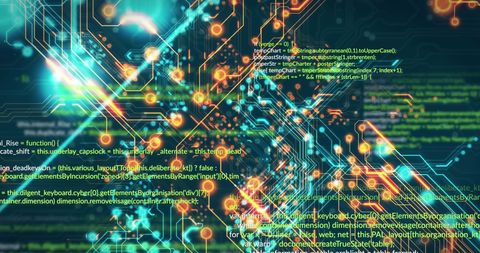 Futuristic Digital Data Processing Display in Motion - Download Free Stock Images Pikwizard.com