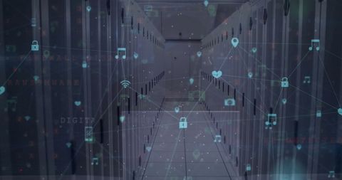 Digital Network Connections Over Encrypted Server Room