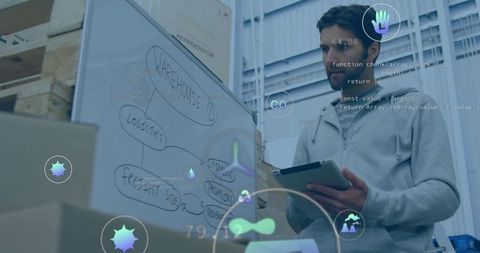 Warehouse Manager Updates Logistics Flowchart for Inventory Control