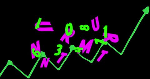 Digital Financial Growth Concept with Abstract Graphics