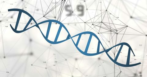 digital dna strand with abstract geometric network - Download Free Stock Images Pikwizard.com