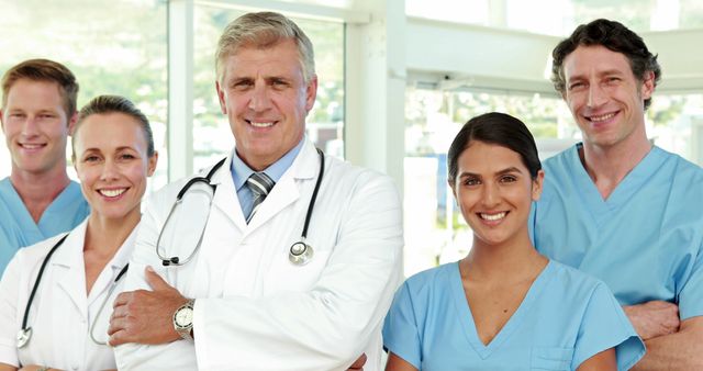 Medical Team Group Portrait with Doctors and Nurses in Hospital - Download Free Stock Images Pikwizard.com