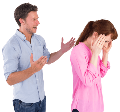 Transparent Clipart of a Couple Arguing with Frustration - Download Free Stock Videos Pikwizard.com