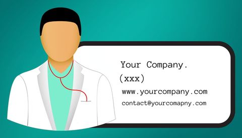 medical professional illustration with contact information - Download Free Stock Templates Pikwizard.com
