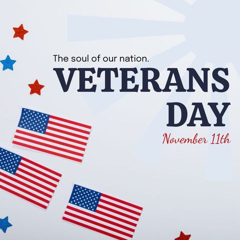 Veterans Day Celebration with American Flags and Decoration - Download Free Stock Templates Pikwizard.com