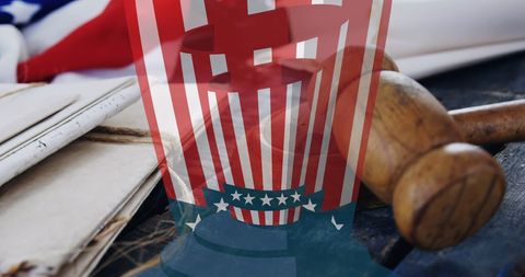 American symbols over legal and historical documents context