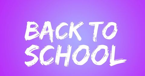 Back to School Concept with Bold Text on Purple Background