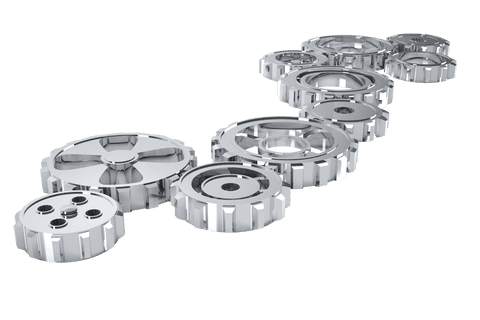 Silver Gears on Transparent Background Symbolizing Connection - Download Free Stock Videos Pikwizard.com