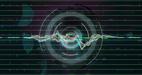 Futuristic Interface Displaying Dynamic Data Waves - Download Free Stock Images Pikwizard.com