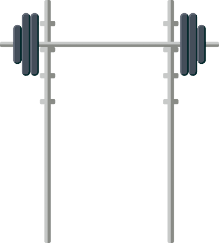 transparent barbell on squat rack illustration for gym and fitness - Download Free Stock Videos Pikwizard.com