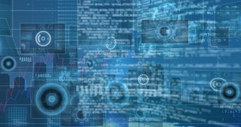 Futuristic Digital Interface of Data Processing and Analysis - Download Free Stock Images Pikwizard.com