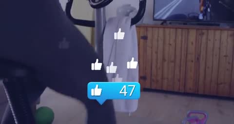 Starting Fitness Journey Home Cycling Floating Like Notifications