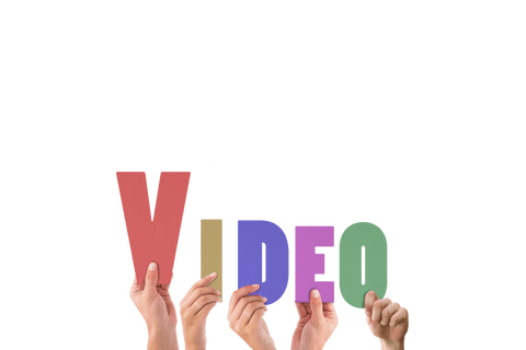 colorful letters spelling video with transparent background - Download Free Stock Videos Pikwizard.com