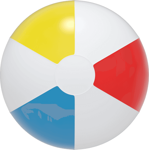 Colorful Beach Ball Illustration on Transparent Background, Ready for Summer Vibes - Download Free Stock Videos Pikwizard.com