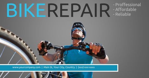 Dynamic Bike Repair Service Promotion with Cyclist - Download Free Stock Templates Pikwizard.com