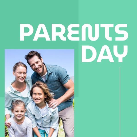 Parents' day celebration with happy family outdoors
