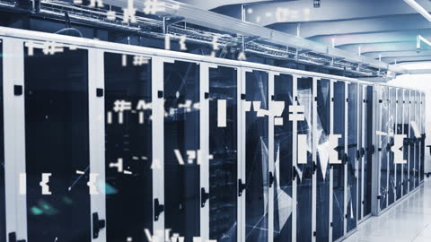 Advanced Data Center with Digital Code Overlay