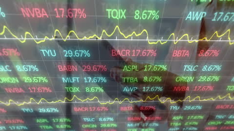 Colorful Dynamic Stock Market Trends Ticker Display