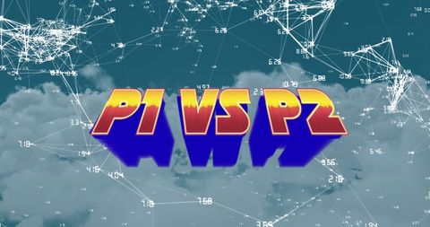 Retro Video Game Theme Battle Overlay with Digital Network - Download Free Stock Images Pikwizard.com