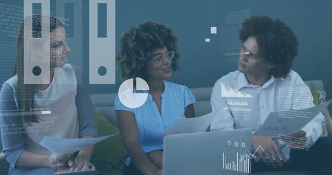 Collaborative Teamwork in Modern Office Reviewing Data