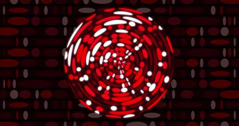 Dynamic Red Dot Pattern in Circular Motion