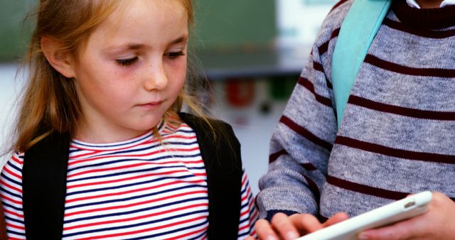 School Children Engaging with Tablet Technology in Classroom - Download Free Stock Images Pikwizard.com