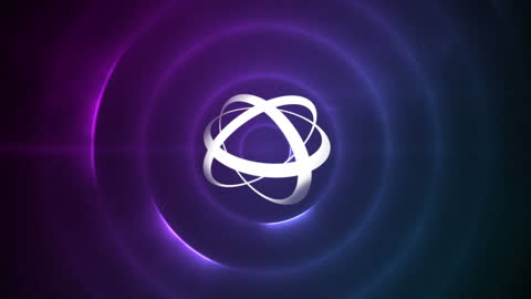 Dynamic Abstract White Circles Animation on Dark Background