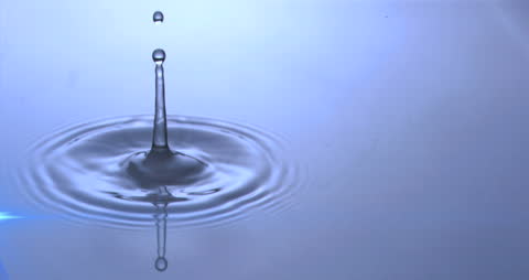 Water Droplets Creating Ripples in Calm Surface