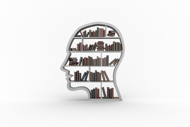 Translucent Vector Graphic of Head Filled with Book Shelves on Transparent Background - Download Free Stock Videos Pikwizard.com