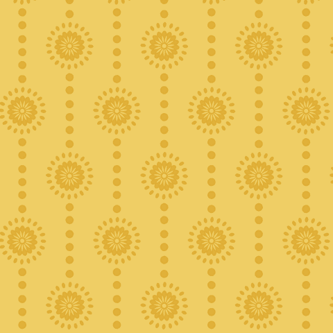Orange Floral Pattern on Transparent Yellow Background - Download Free Stock Videos Pikwizard.com