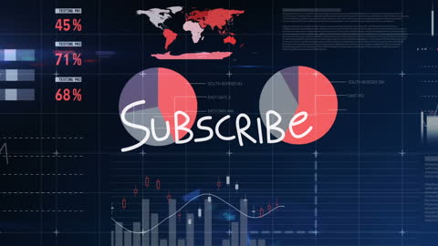 Subscribe Promotion with Futuristic Data Graphics