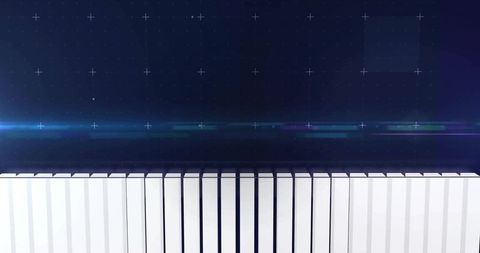 White vertical pillars with futuristic digital interface